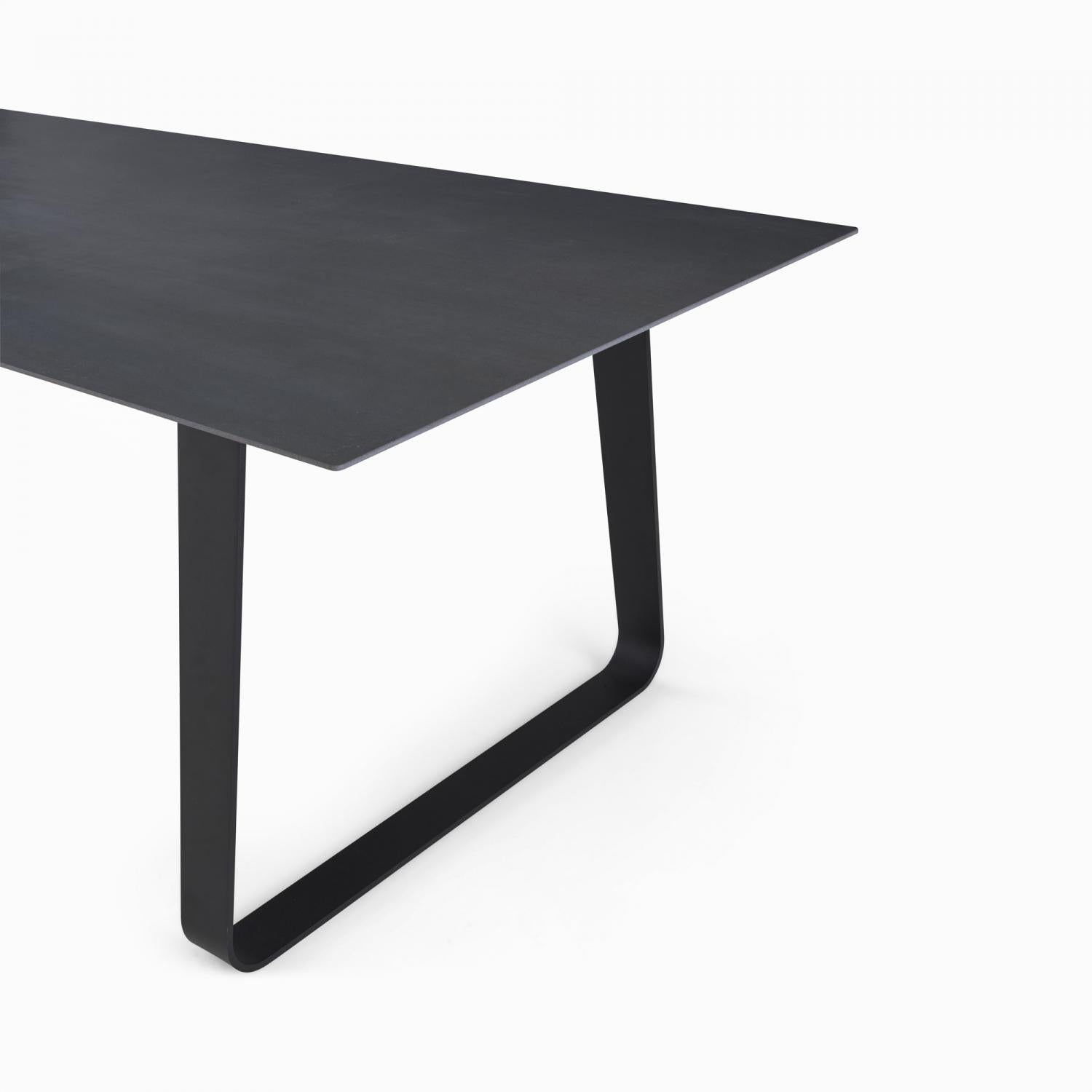 VILNA - Table repas 240x100 - grès anthracite