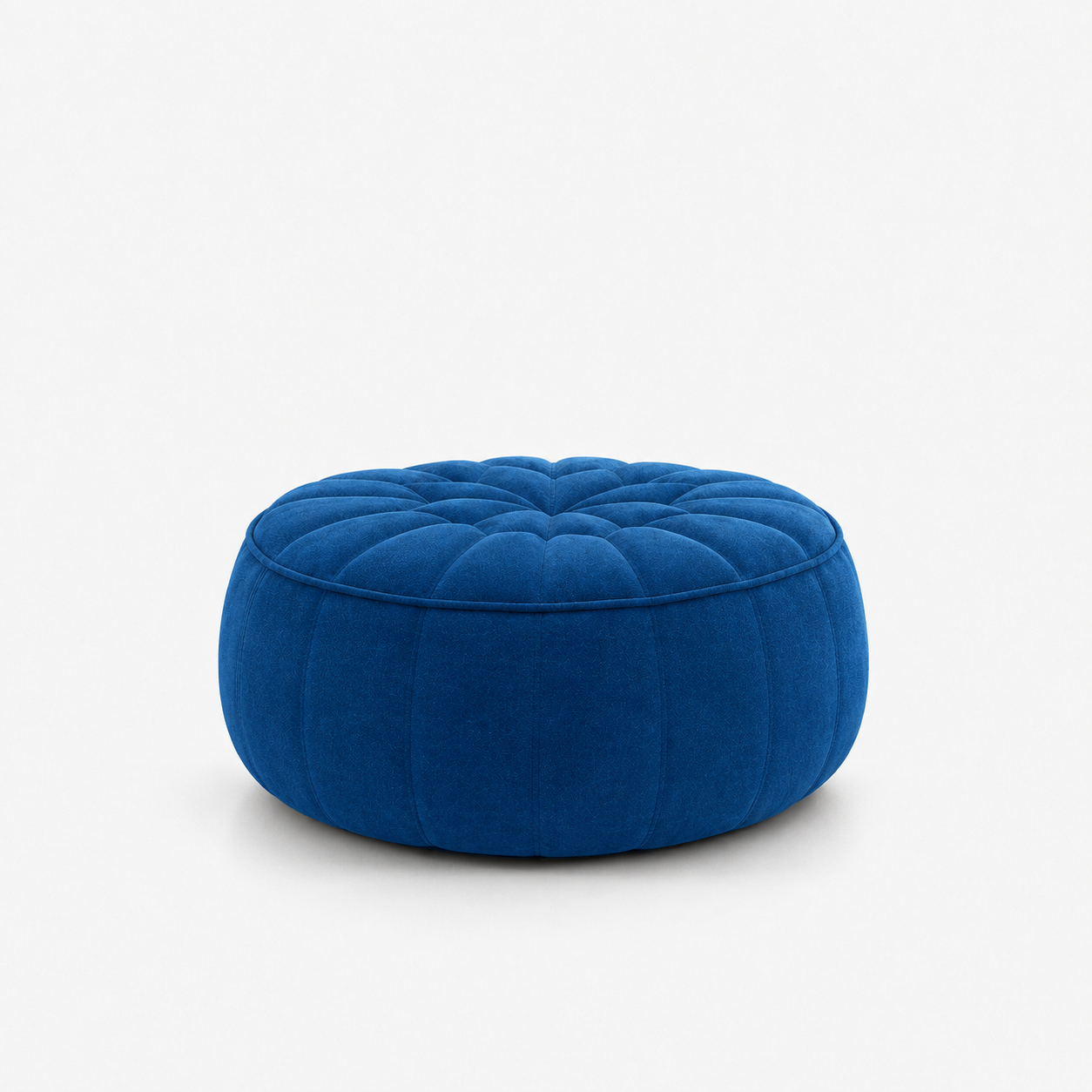 Ottoman - Pouf, tissu Alcantara, coloris Navy