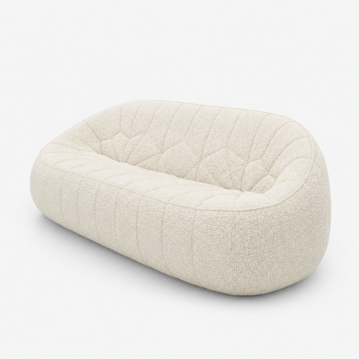 Ottoman - Grand canapé en tissu Parade - coloris Ecru
