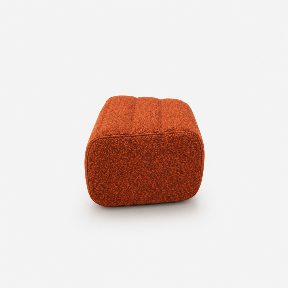 SAPARELLA - Pouf,  finition Parade, coloris Terre Brulée