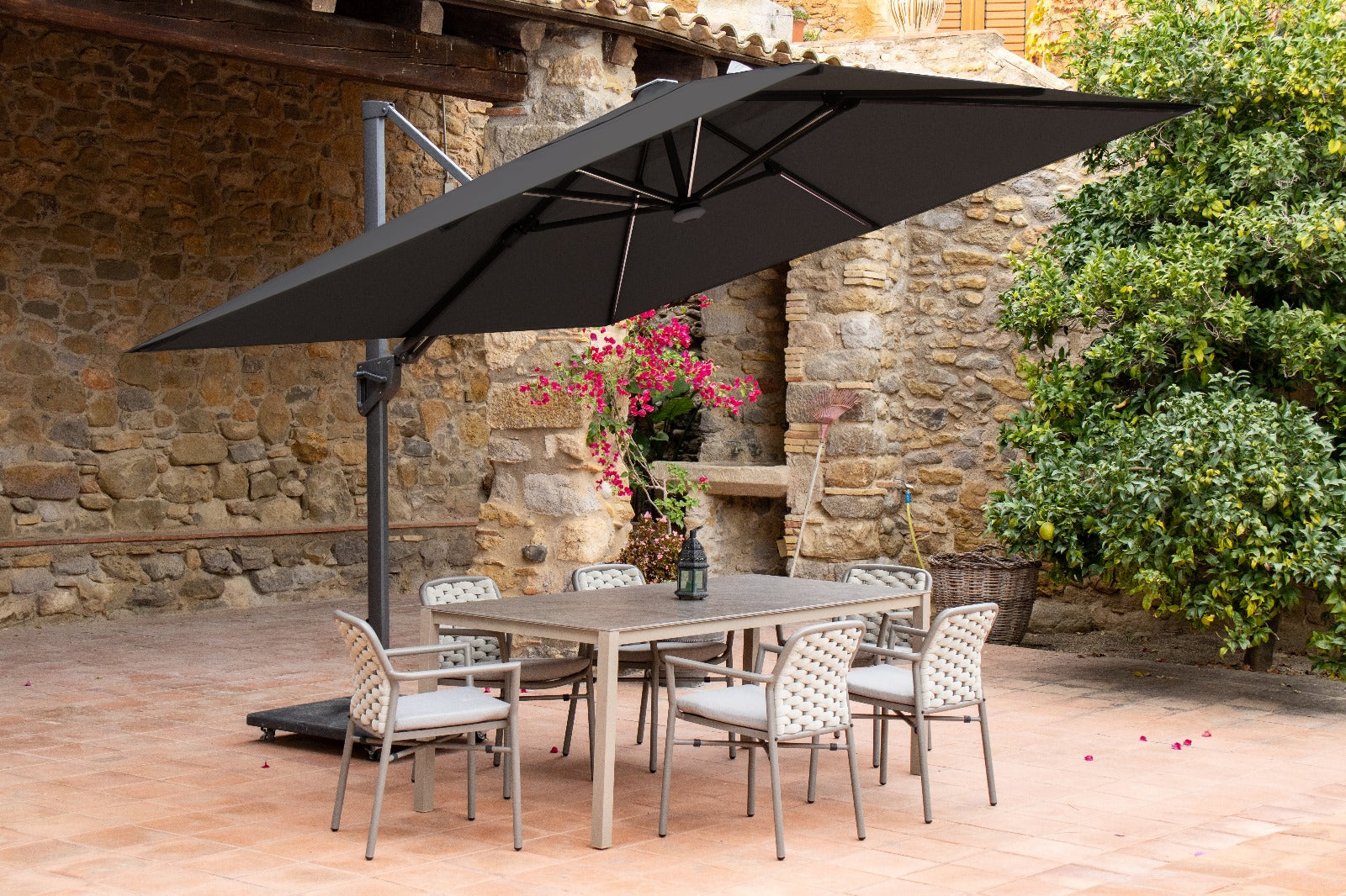 LIVORNO LED - Parasol rectangulaire/rond