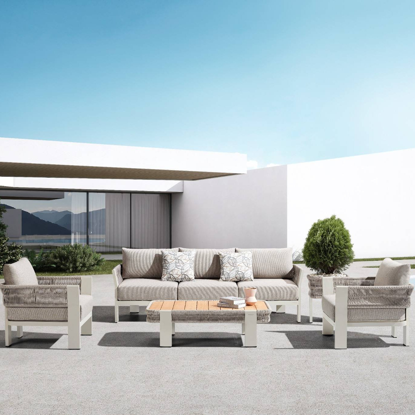 ROCCA - Canapé d’angle Warm White