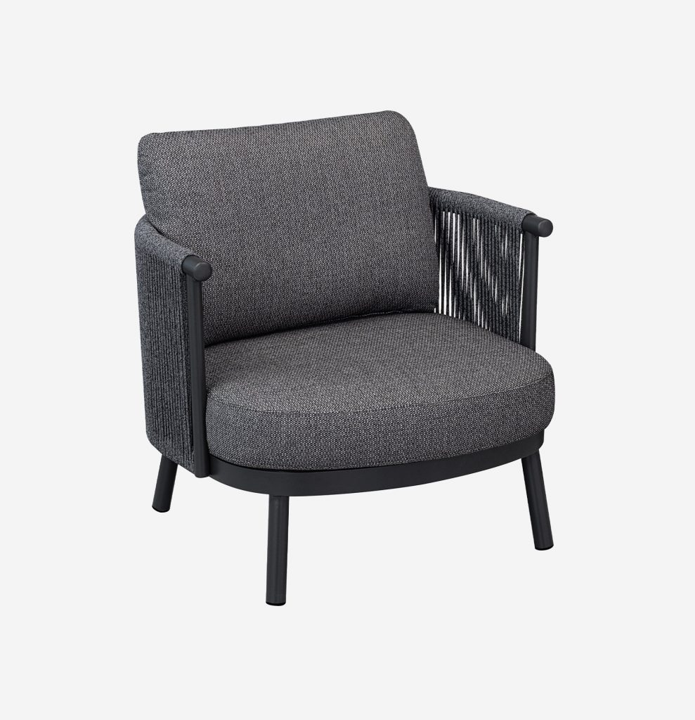 SELVA - Fauteuil lounge extérieur Anthracite