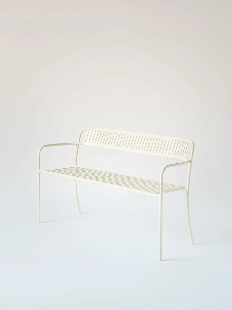 PATIO - Banc avec dossier lames
