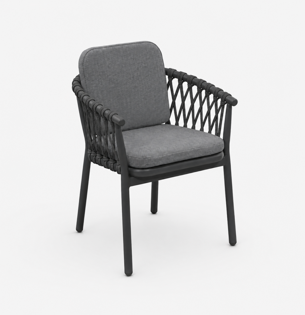 CALDERA - Fauteuil repas Anthracite