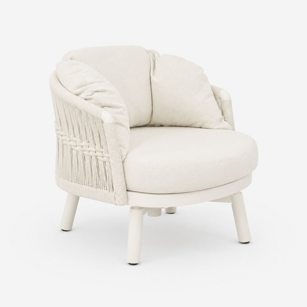 ALVINA - Fauteuil pivotant Warm White