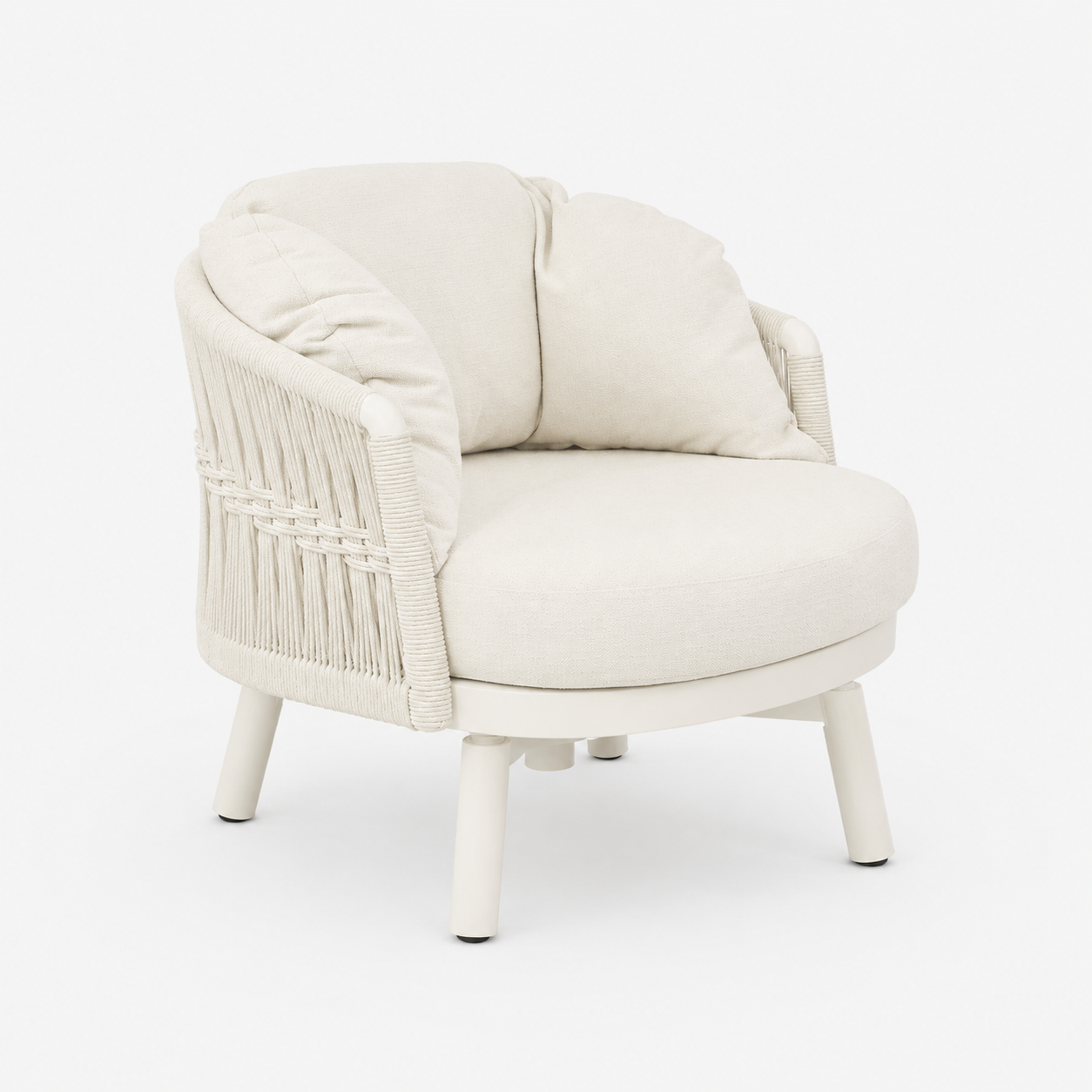 ALVINA - Fauteuil pivotant Warm White