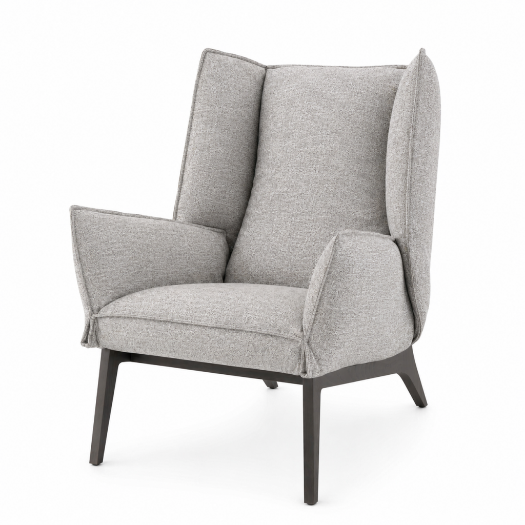 TOA - Fauteuil Tissu Match Argent