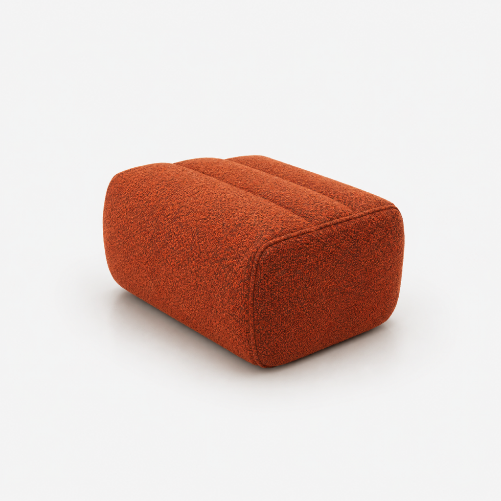 SAPARELLA - Pouf,  finition Parade, coloris Terre Brulée