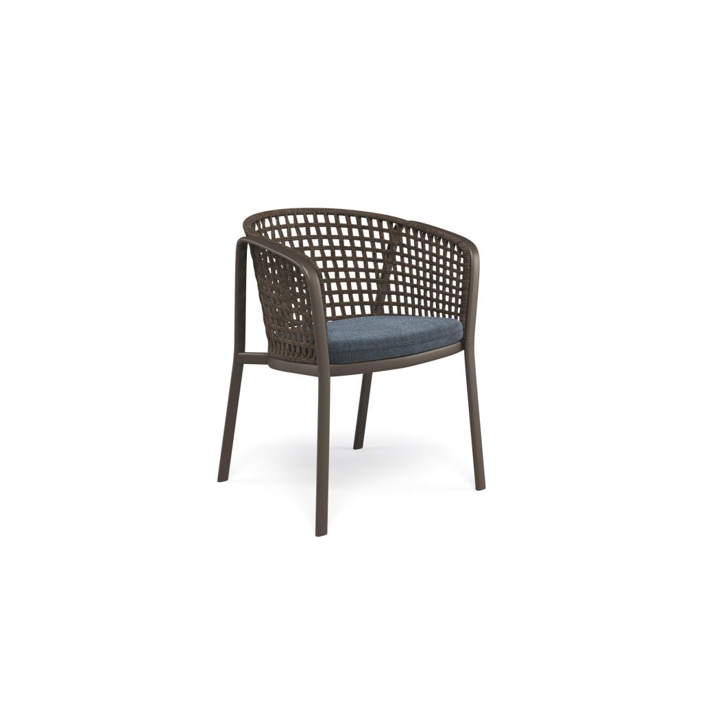 CAROUSEL - Fauteuil repas corde torsadée carré