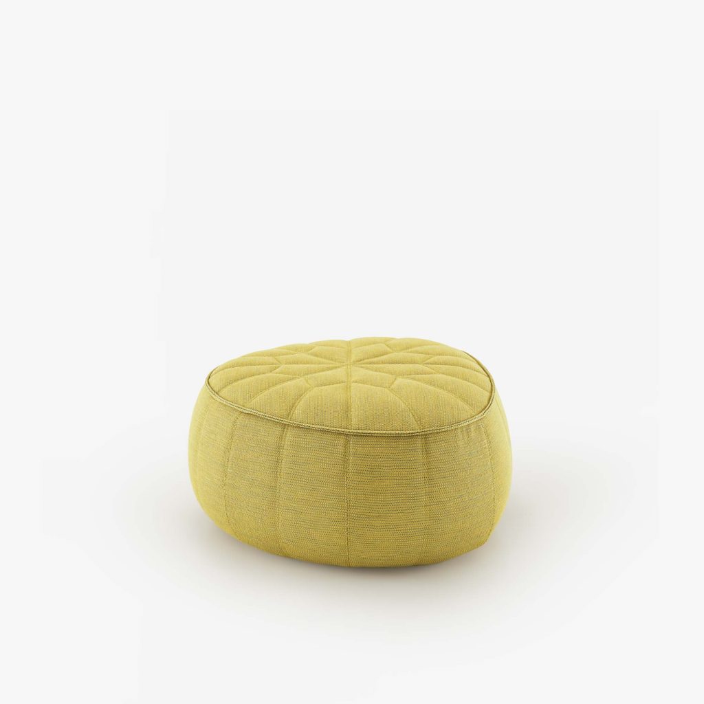 Ottoman - Pouf outdoor en tissu Tess Galet