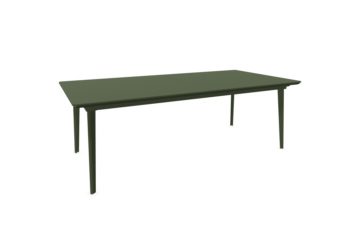 PLUS 4 IMPERIALE - Table extensible 220/330 col. Vert militaire / Modèle d'exposition